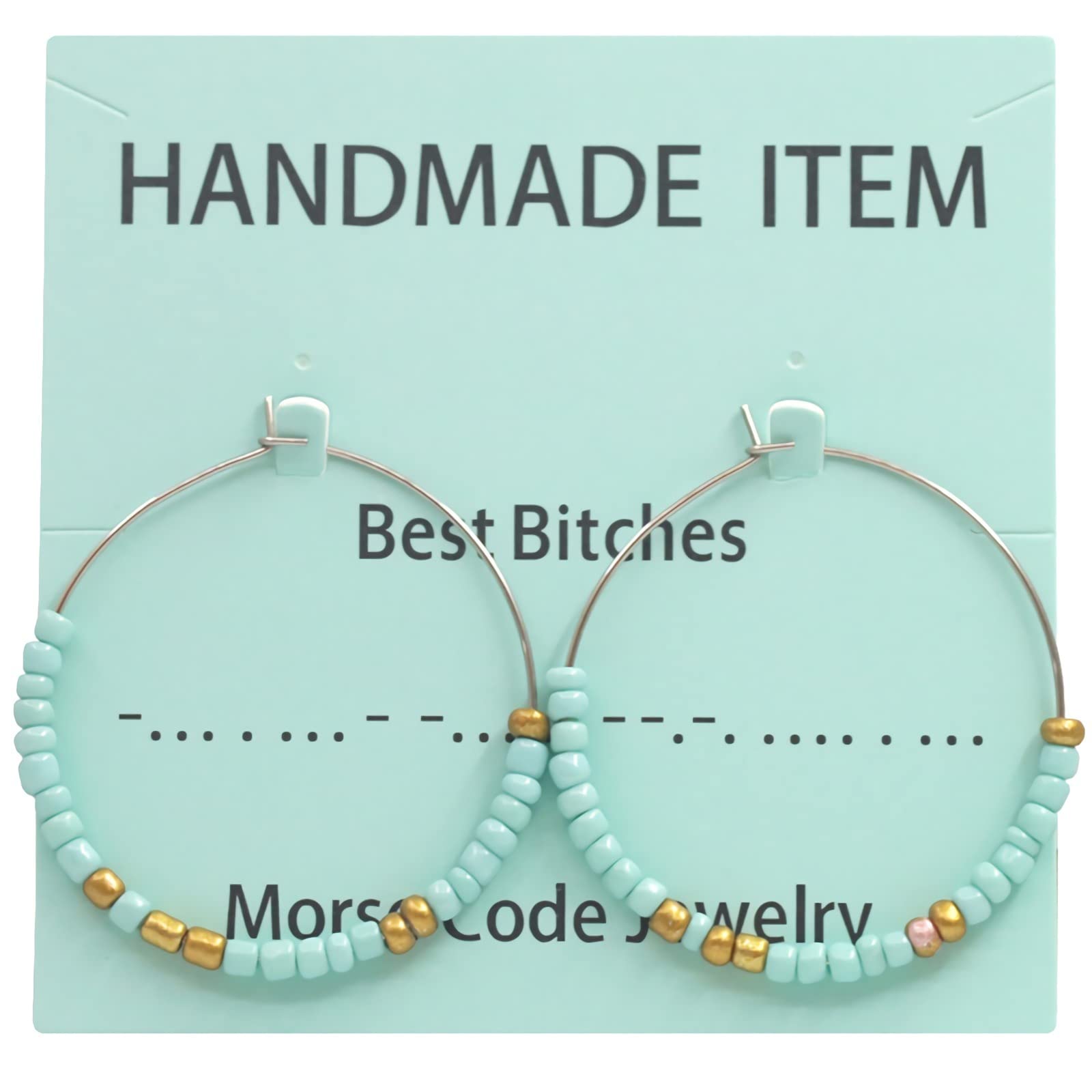 Stainless Steel Morse Code Hoop Earrings For Women Best Friends Inspirational Gifts For Teen Girls Day Christmas Couples Distance Matching Jewelry