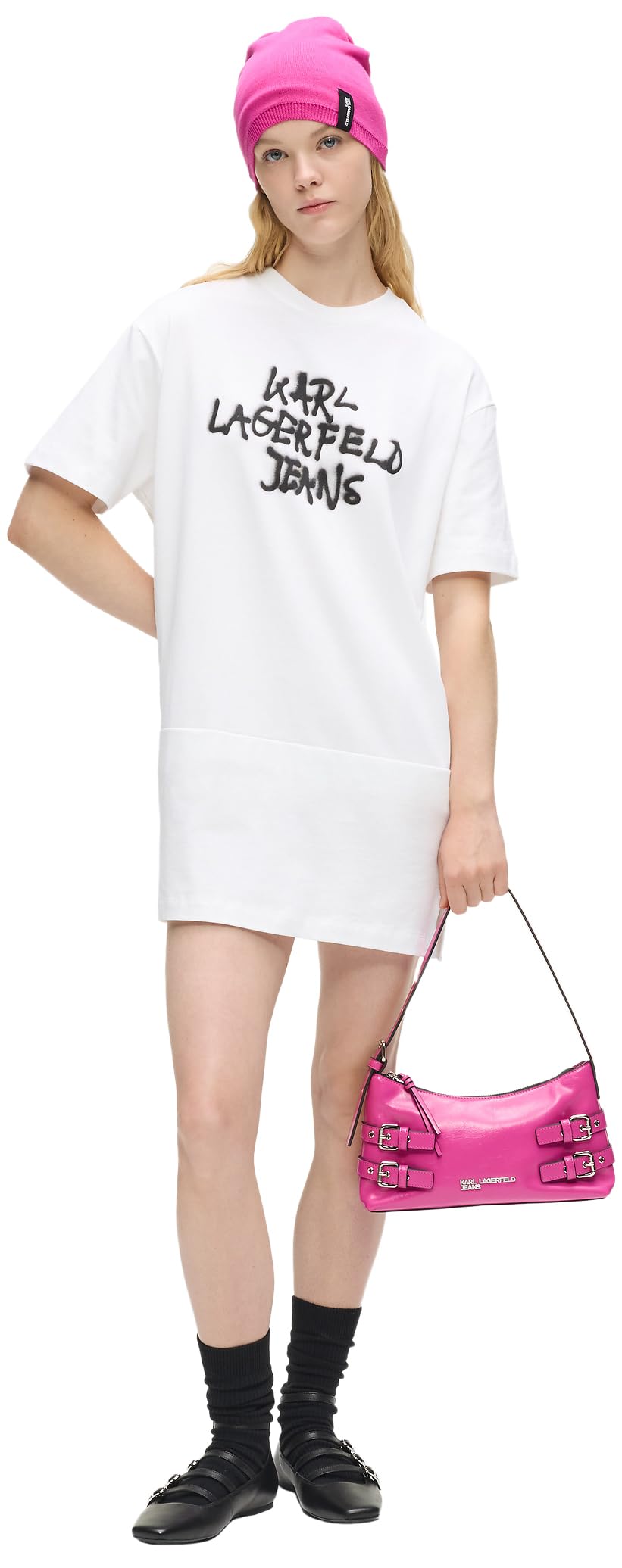 Karl Lagerfeld Jeans Donna Graffiti T-Shirt Dress
