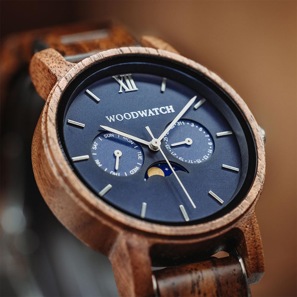 WoodWatch Mariner | Reloj de Madera Hombre de Pulsera Premium for Man | Producto Eco Friendly, plantamos 1 árbol por Cada Reloj