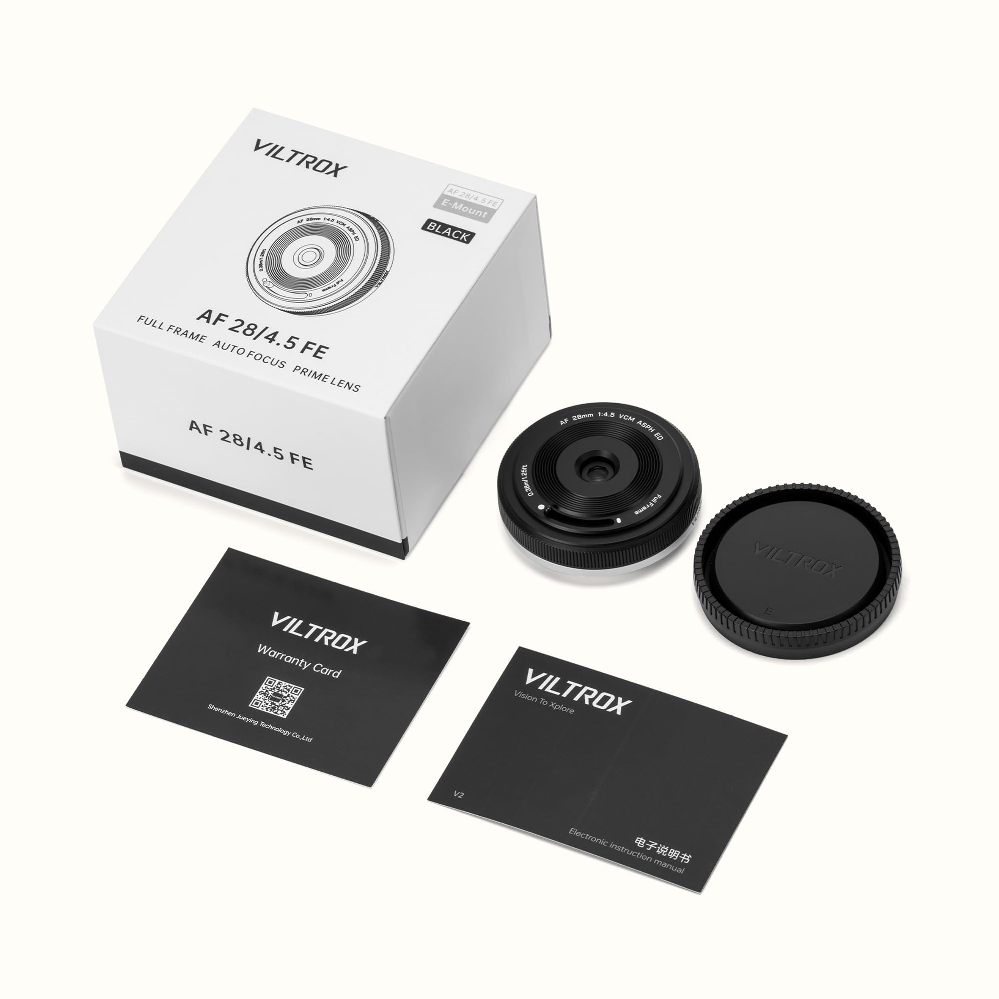 VILTROX Obiektyw naleśnikowy 28 mm F4.5 do Sony E, układ autofokusowy, pełnoklatkowy, szerokokątny, kompatybilny z aparatami Sony E, a7cr a7cii a7c a6700 zv-e100 a6600 a6400 a7iv a7iii