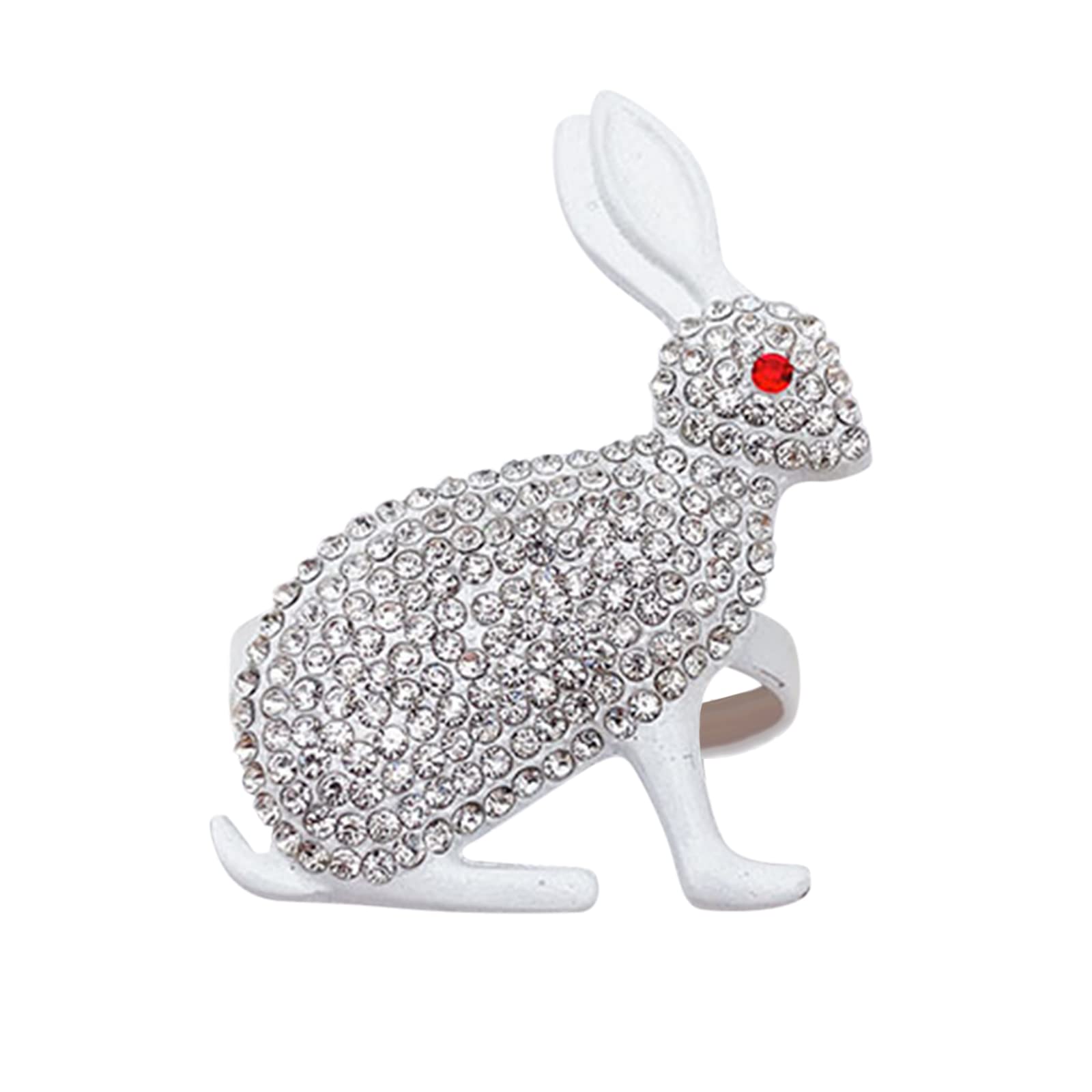 Portatovaglioli A Forma Di Coniglietto Pasquale - Set Di 6 - Per Decorazione Tavola - Foto 10