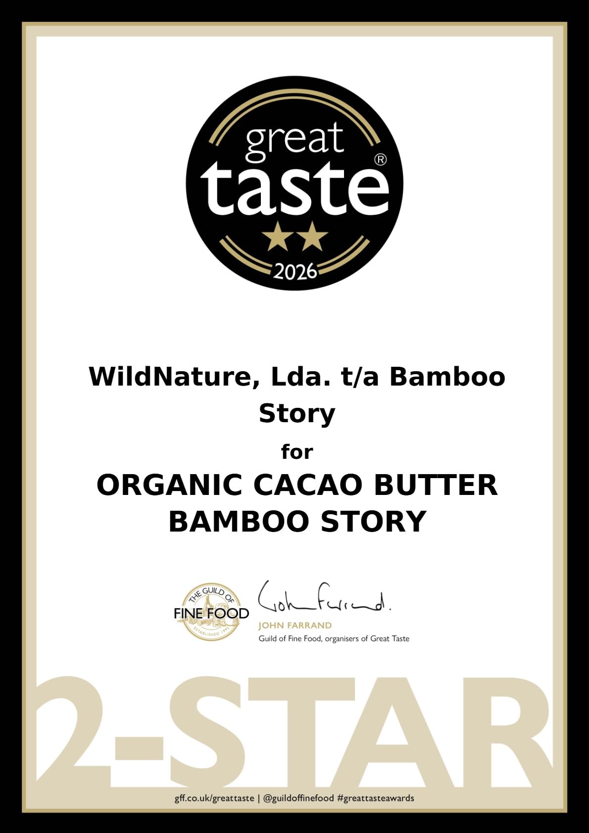 NOUVEAU | BAMBOO STORY | Beurre de Cacao | Pérou | Pressé à Froid | CRIOLLO | Bio | 400g