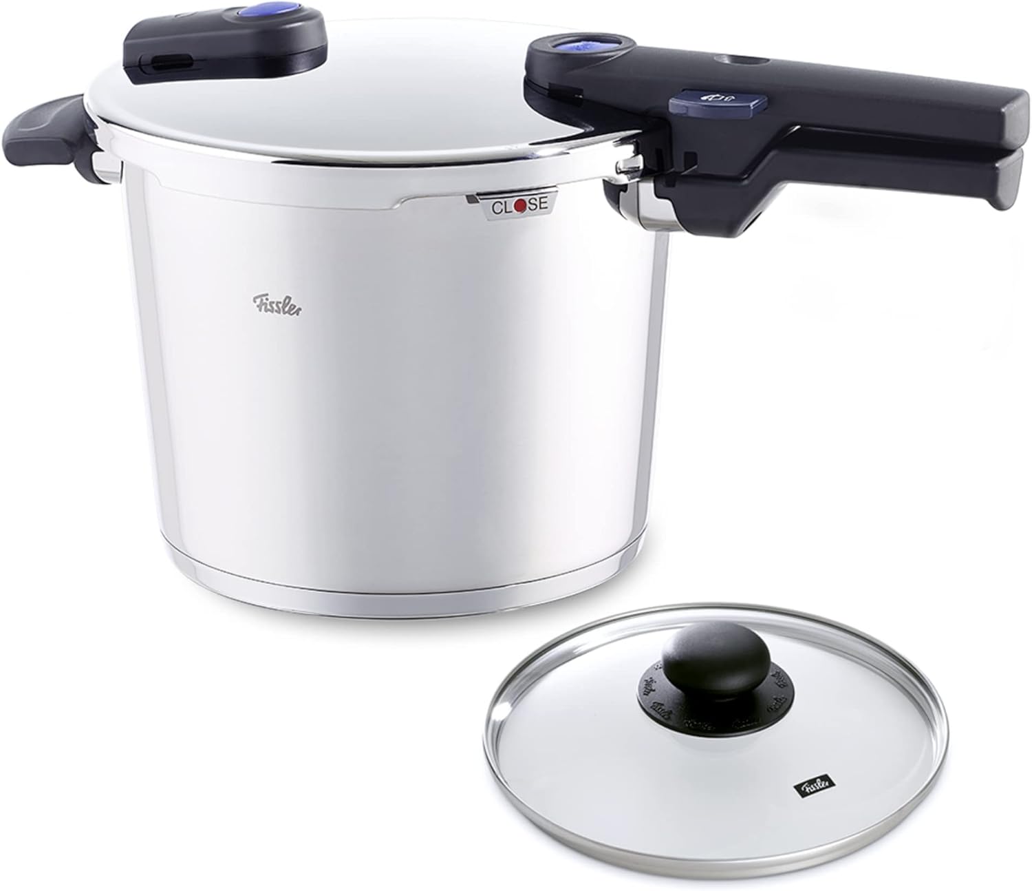 Fissler Stainless Steel Vitaquick Pressure Cooker with Glass Lid, For All Cooktops, 6.3 Quarts