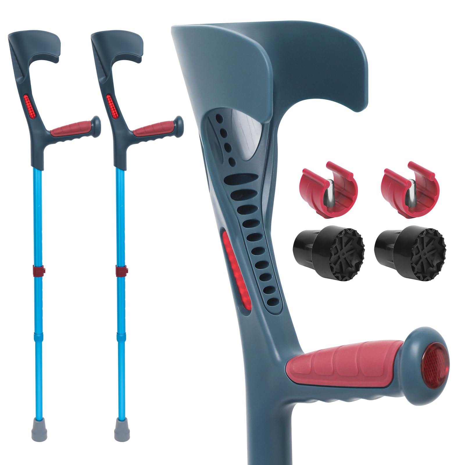Photo 1 of BigAlex Forearm Crutches - Lightweight Arm Crutch - Adjustable, Ergonomic