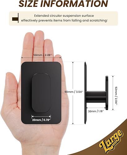 Miniatura 2 de Ganchos autoadhesivos resistentes  26 libras máximo, ganchos de pared adhesivos de acero inoxidable para colgar toallas, abrigos, batas, ganchos