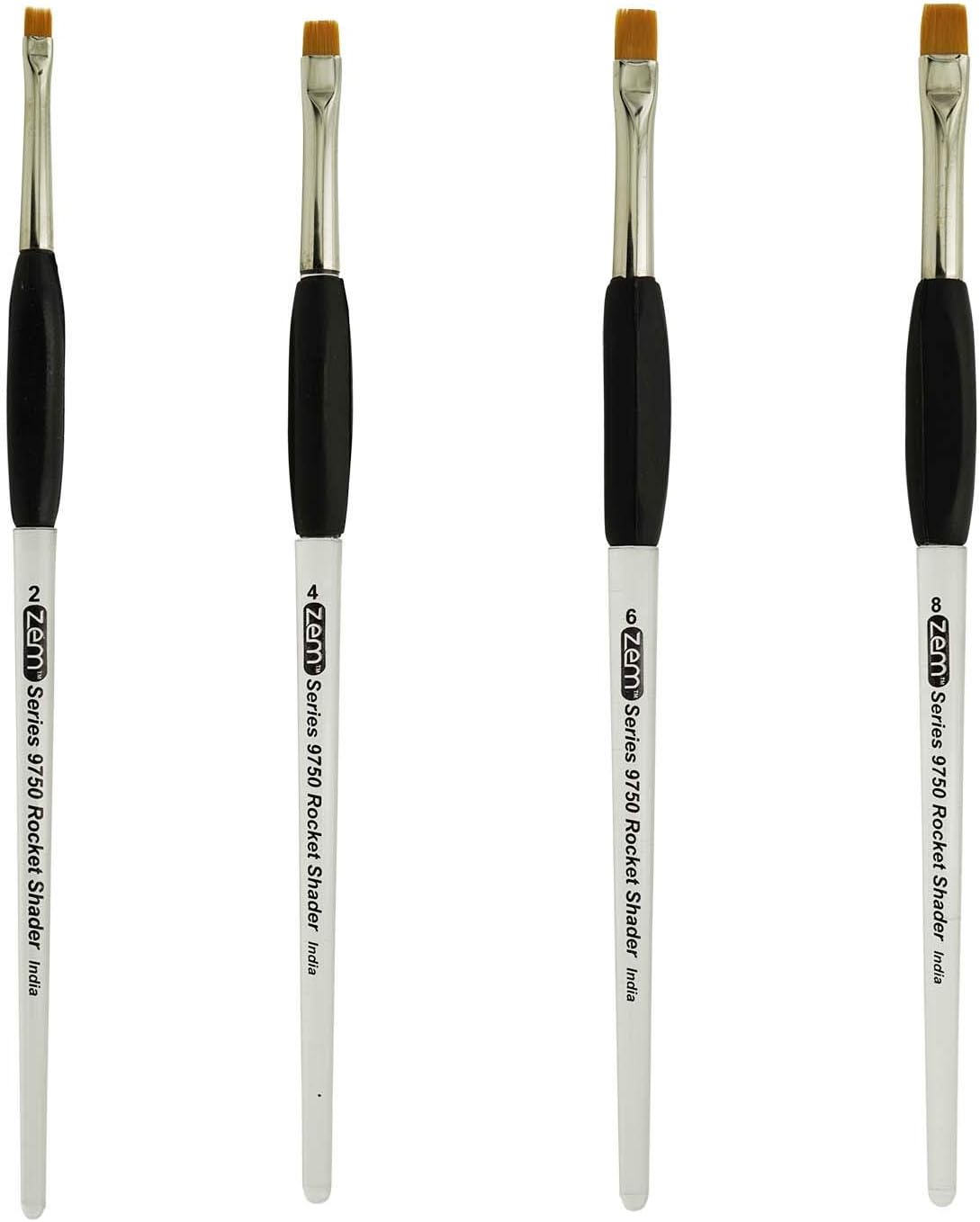 ZEM BRUSH Rocket Gel Grip Ergonomic Handle Short Shader