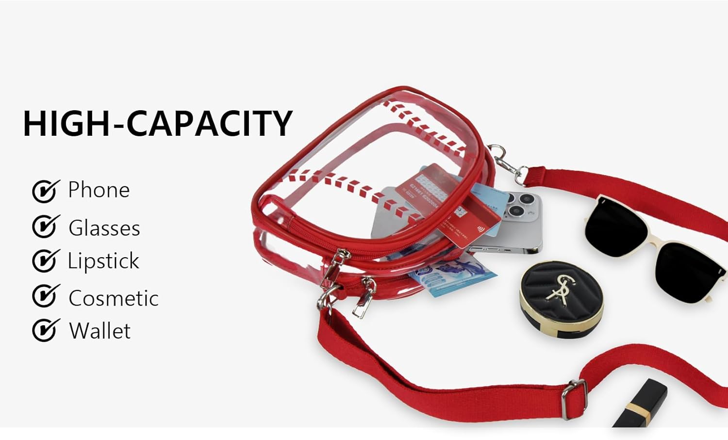 Sport Theme Crossbody Purse Vegan Leather Shoulder Bag for Women, Functional Handbag with Adjustable Strap for Game Day - Image 8