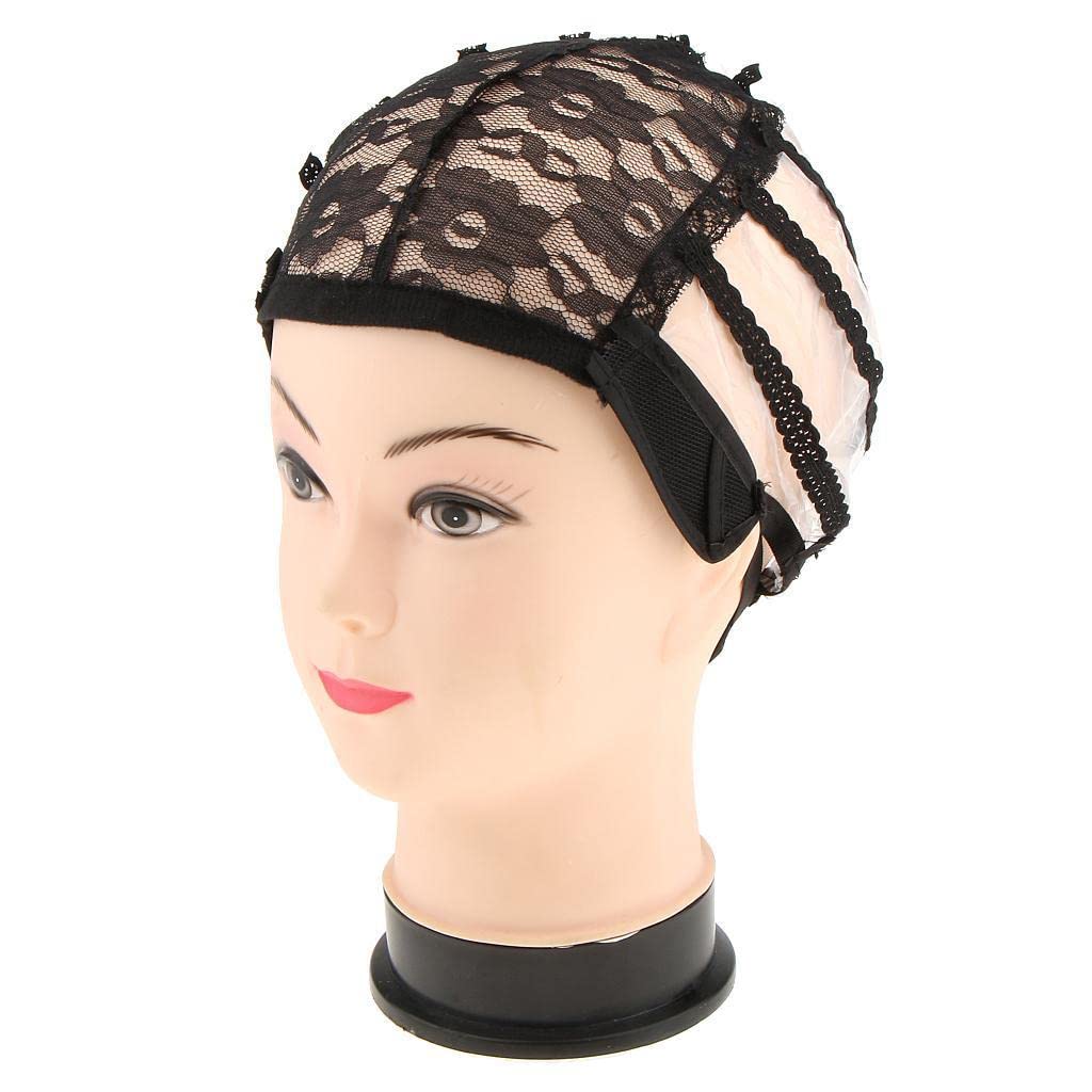 BNF® Adjustable Strap Stretchy Lace Front Wig Cap Wigs Making Weave Cap Elastic Hair Mesh Snood for Women Long Hair Black| Hair Care & Styling |Wig & Extension Supplies|1 x Wig Cap-image-29