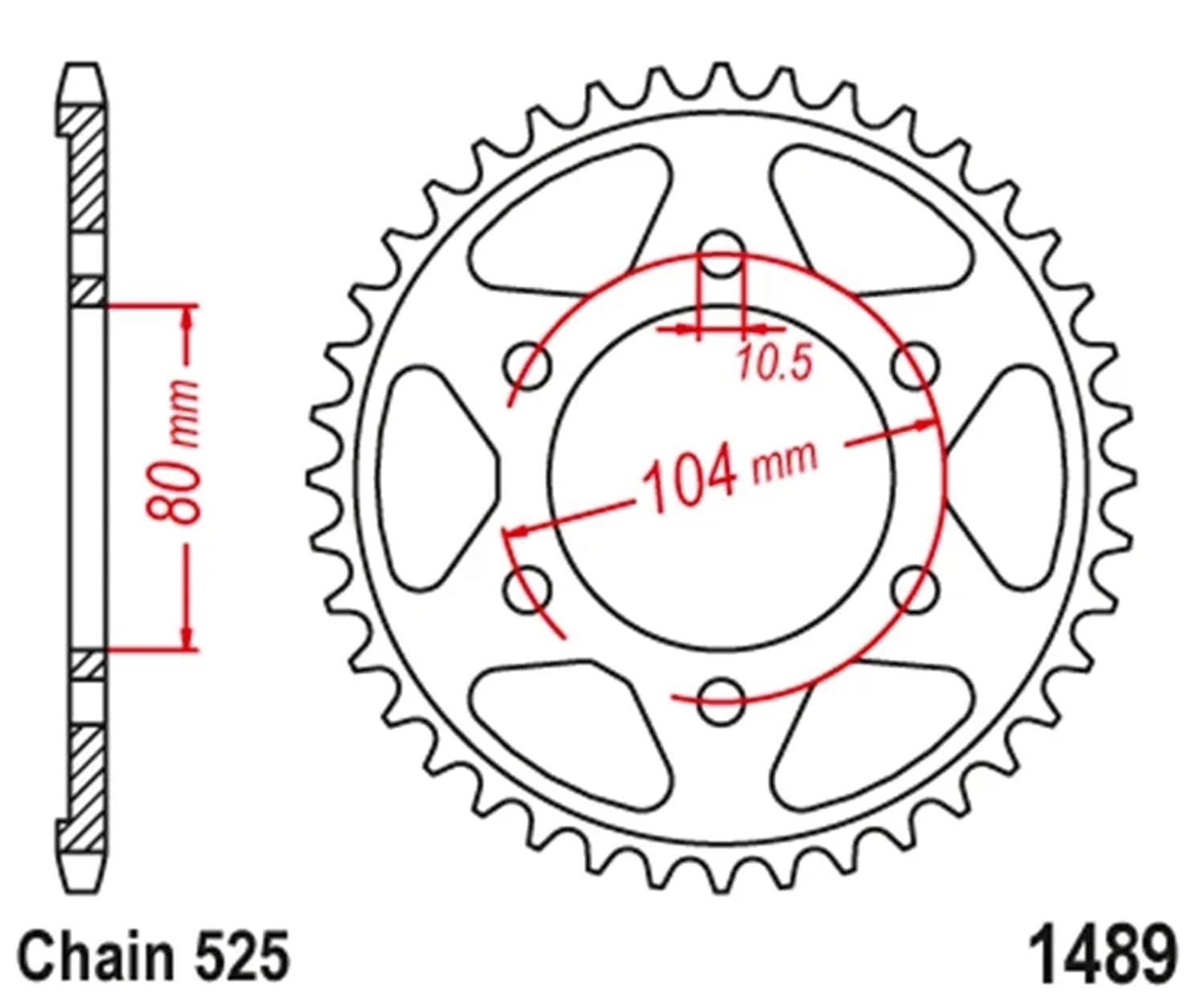 ートバイチェーンギア 525 オートバイ用リアスプロケット カワサキ ZX