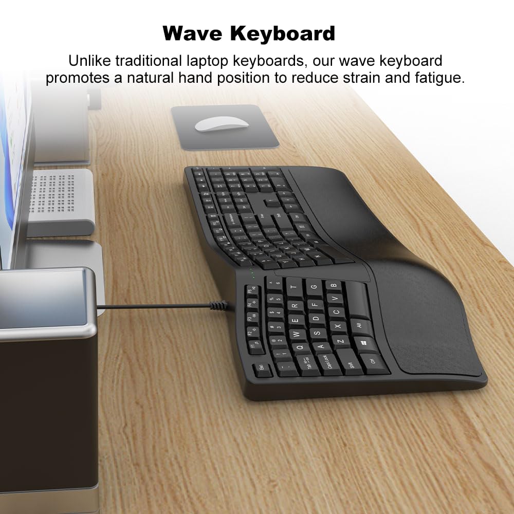 Amazon.co.jp: エルゴノミクス キーボード K110 有線 アーチ型 湾曲