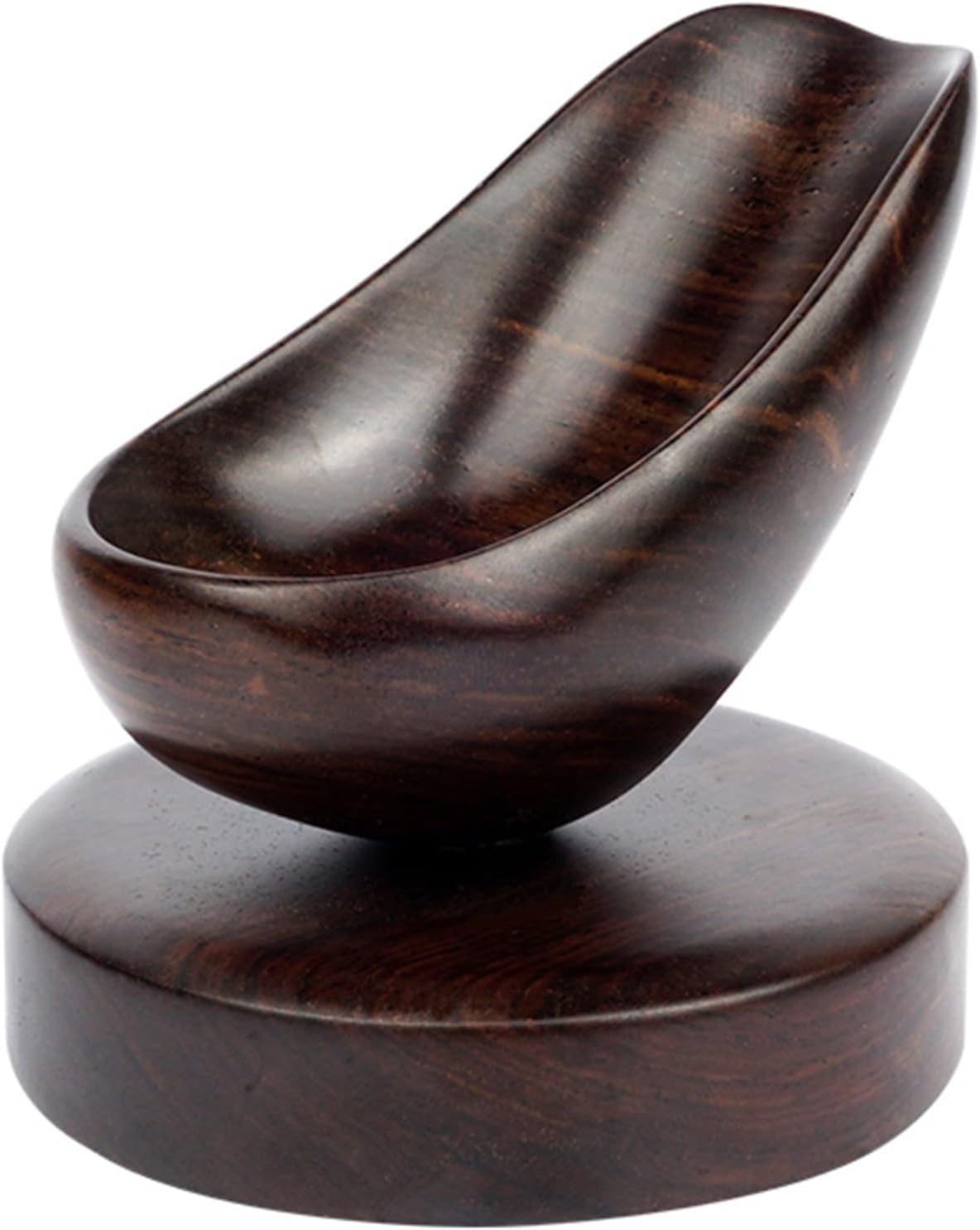 OVARIA Spoon Type Tobacco Pipe Stand, Solid Wood Smoking Pipe Display Rack, Red Ebony Single Pipe Holder Smoking Pipe Stand Vintage Men's Tobacco Accessories, Great Gift