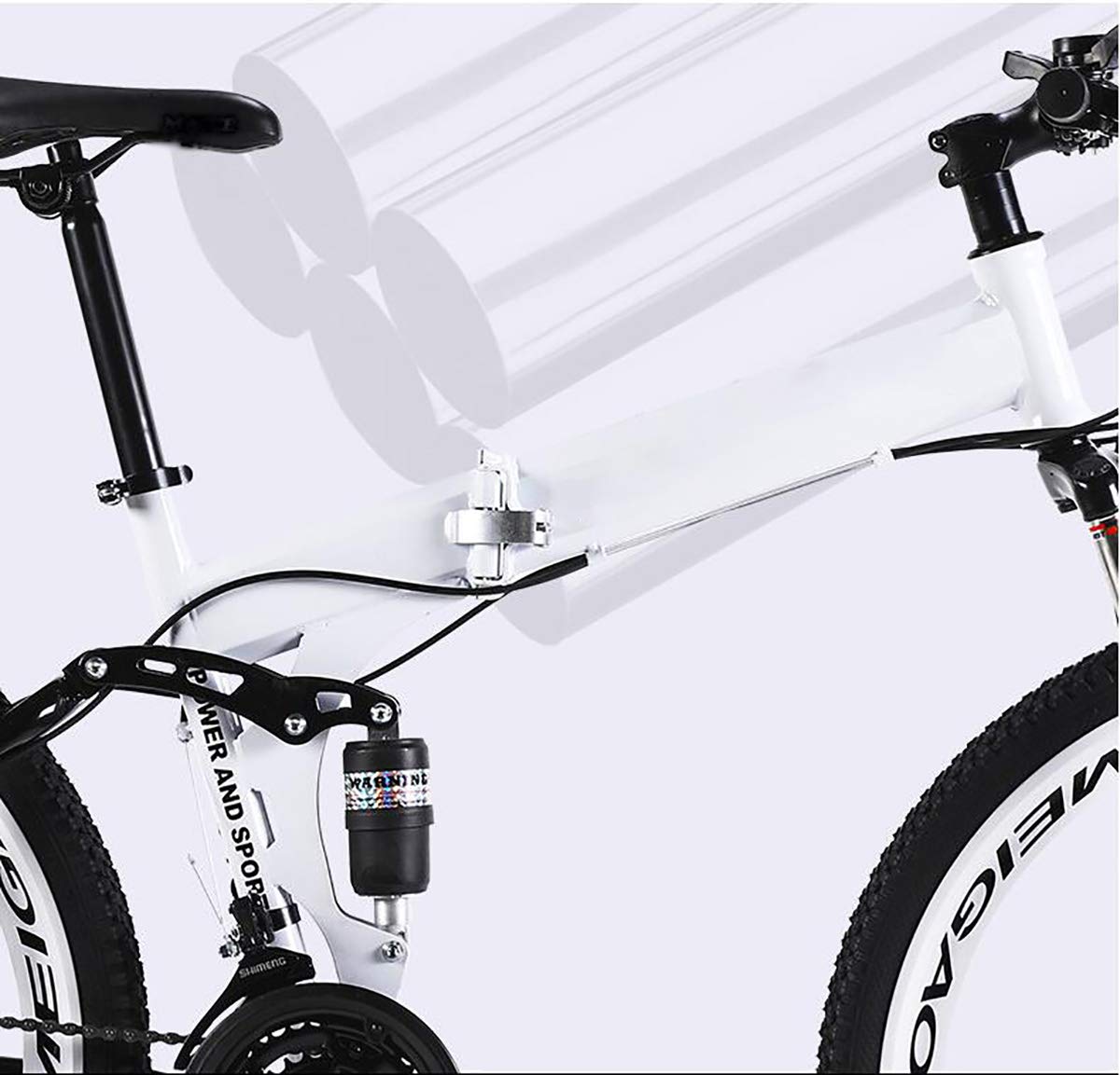 Folding Bike, Mountain Bike Pieghevole,Unisex Adulto Folding MTB Bicicletta, 24 * 26 Pollici 21 * 24 * 27 velocità della Bici di Montagna