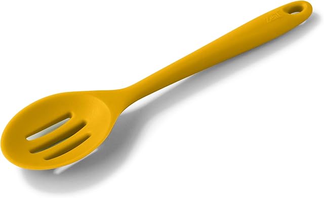 Zeal J159M Silicone Non-Stick Slotted Spoon (28cm) -Mustard