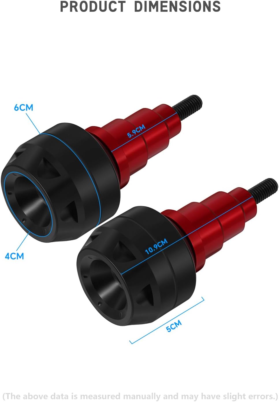 MFGZD CNC Motorcycle Frame Sliders Crash Protector for MT09 2014-2024 / ZX-6R 2013-2017/ ZX10R 2010-2017 / Z900SE 2021-2024 / R3 MT03 FZ1 FZ6 FZ8 XSR900 Tracer9GT Tracer900 CB1000R CB600F