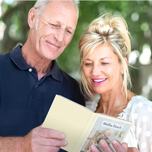 Miniatura 8 de CRANBURY Álbum de fotos pequeño de 5 x 7 pulgadas (marfil), paquete de 2 libros de fotos de plástico, 24 bolsillos para mostrar 48 imágenes, mini