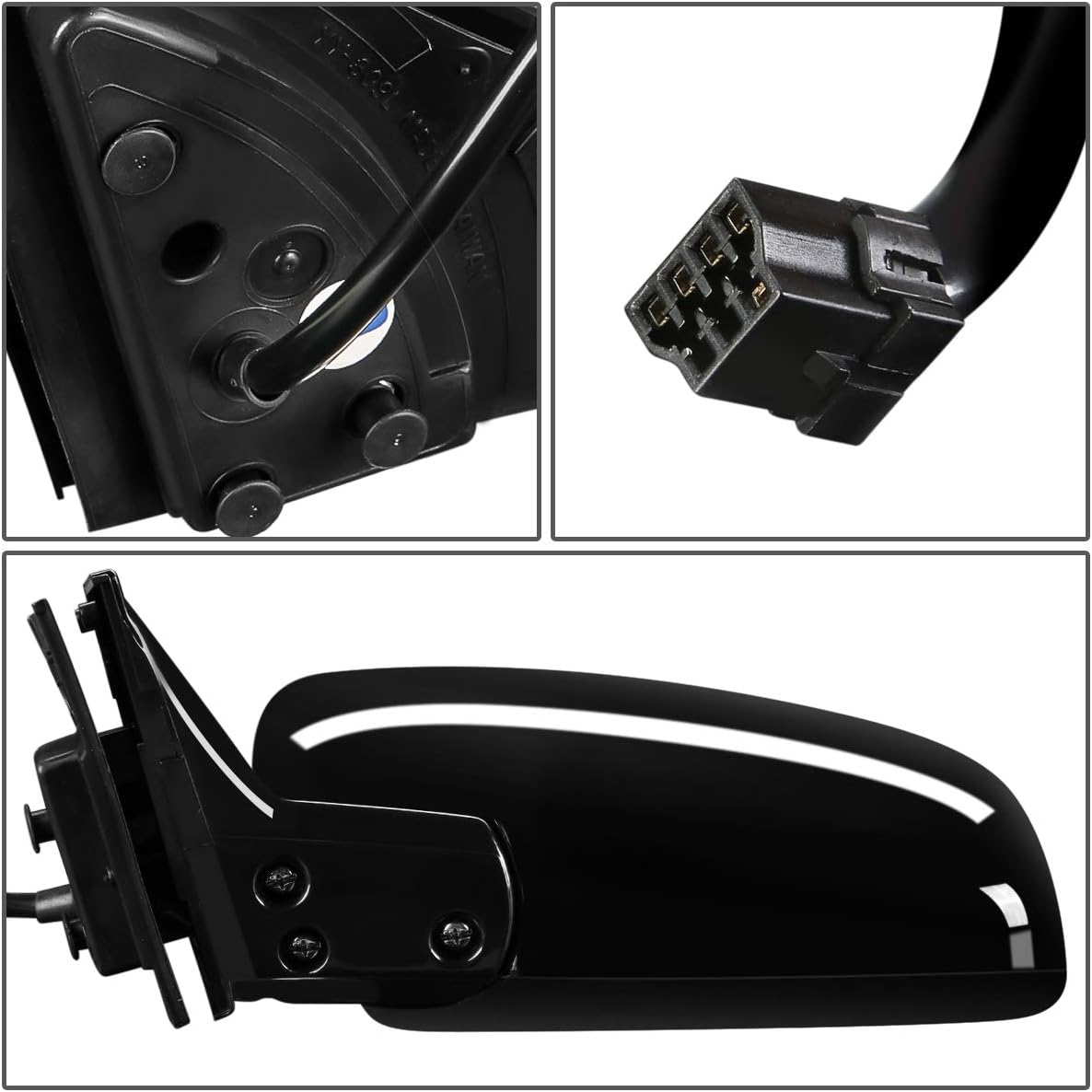 Auto Dynasty MI1320113 OE Style Powered + Heated Driver/Left Side View Door Mirror Compatible with Mitsubishi Lancer 02-07