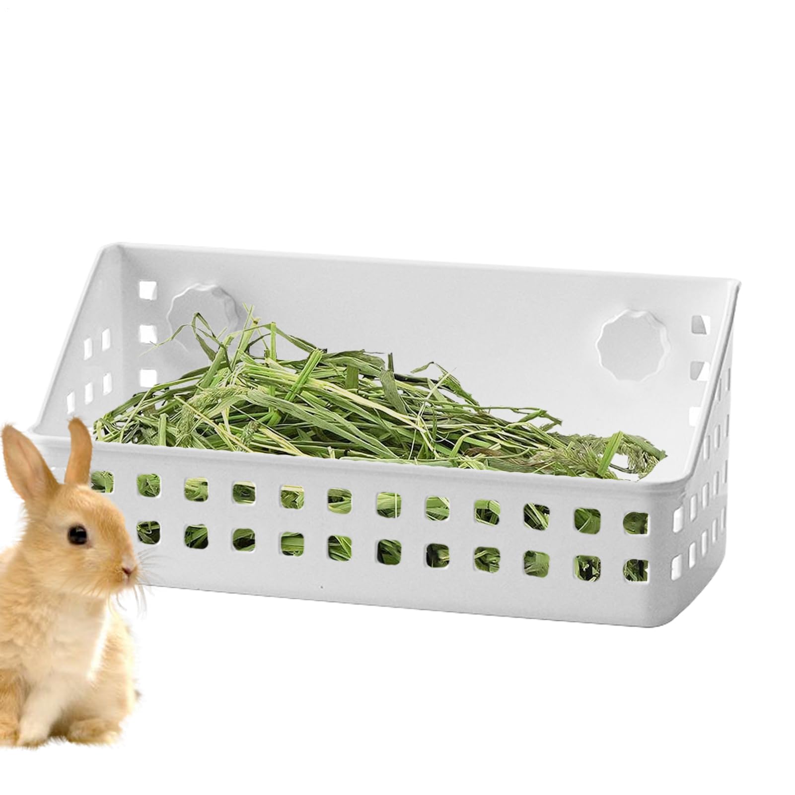 Bunny Hay Holder - Food Dispenser | Grass Storage Basket Pet Supplies Cage Accessories for Bunnies Chinchillas Hamsters Ferret Outdoor Indoor
