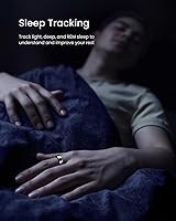 Vista 5 de RENPHO Lynx Smart Ring - Seguimiento de sueño y actividad todo el día, incluye estuche de carga, regalos para hombres, batería de 7 días, aplicación