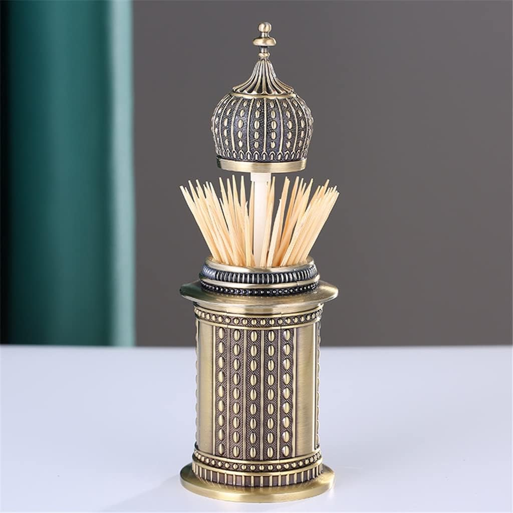 Press Type Toothpick Box European Domestic Living Room Holder Fashionable Metal Can