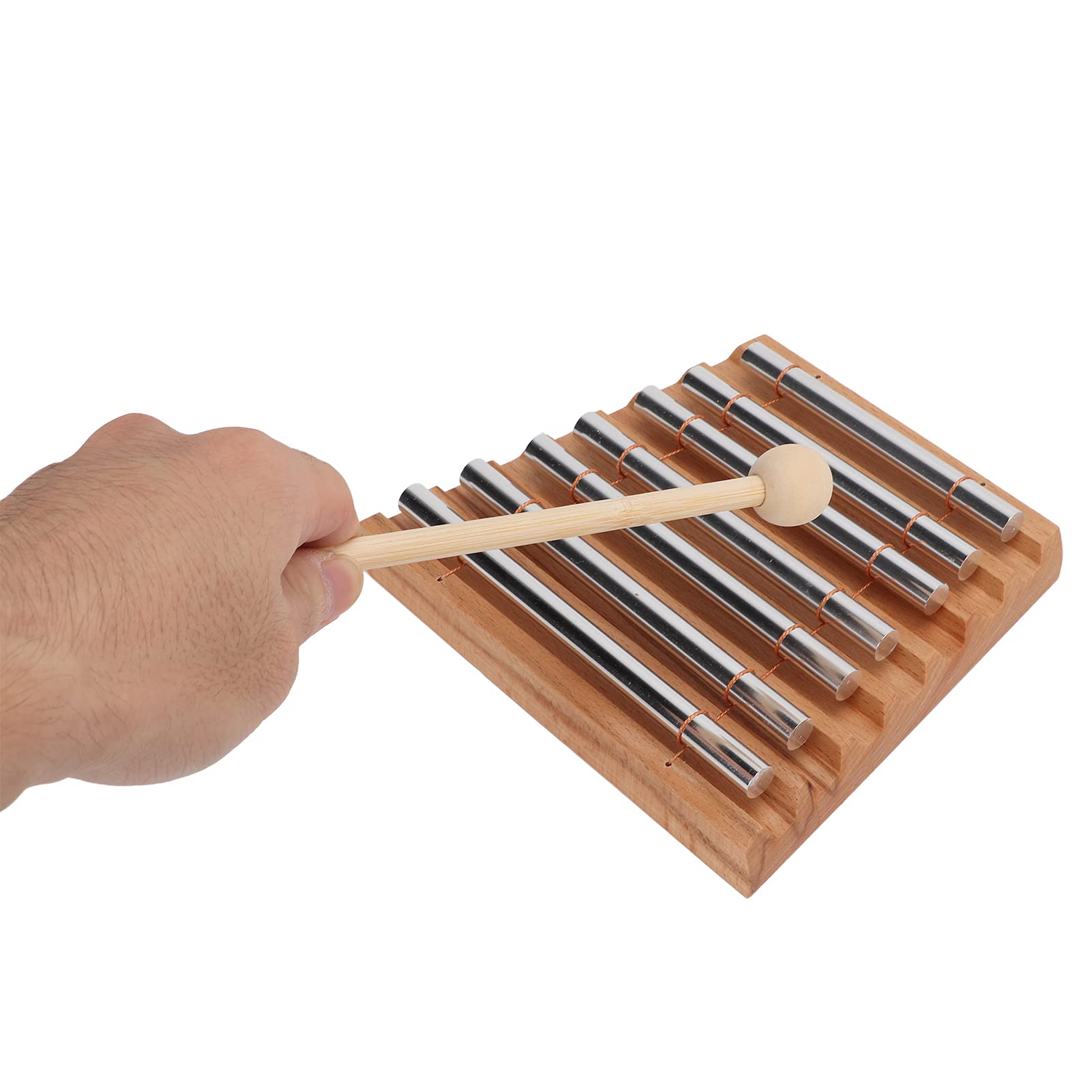 Carillons à main, 7 tonalités énergétiques Cloches de méditation avec maillet for gestion de classe thérapie relaxation éducation