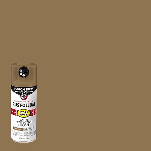 Vista 30 de Rust-Oleum 376885 Pintura en aerosol 5 en 1 personalizada para prevención del óxido, 12 onzas, transparente brillante