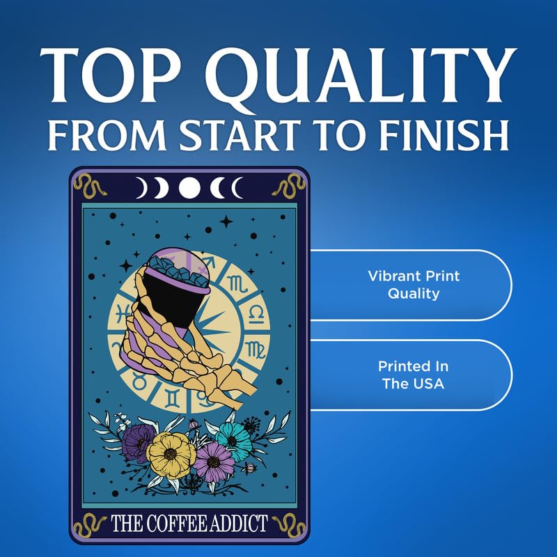 Calcomanías de cartas del tarot para adictos a la cafeína que buscan personalizar su SUV 3