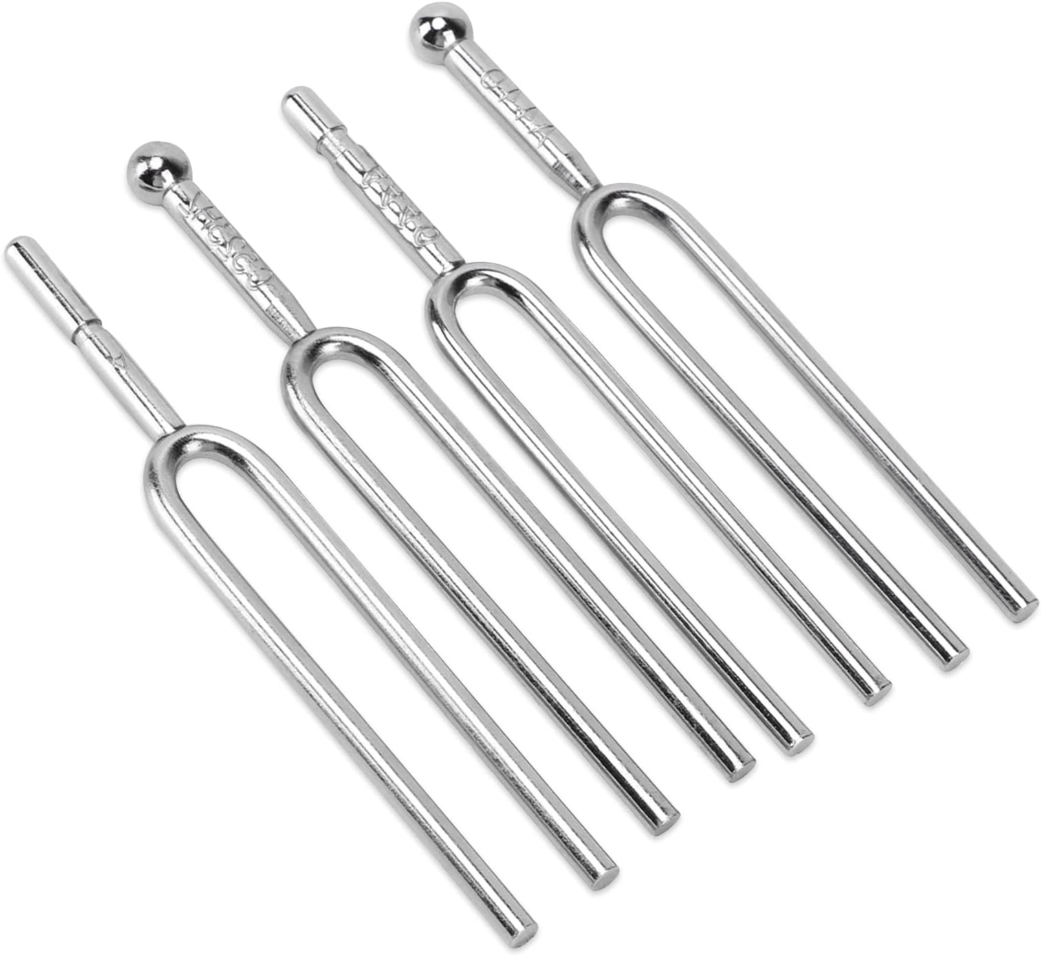 4Pcs Tuning Fork, Standard A 440 Hz Music Tuning Fork Standard Tuner Tone Tool Instrument Repair Tool Set for Violin Guitar Tuner Device Piano Tuning Fork Maintenance Accessories
