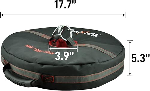 Miniatura 5 de MaxxMMA Ancla de bolsa pesada de doble extremo (sin relleno) Herramienta de entrenamiento de núcleo Bolsa de peso multifuncional 3 en 1 - Boxeo de