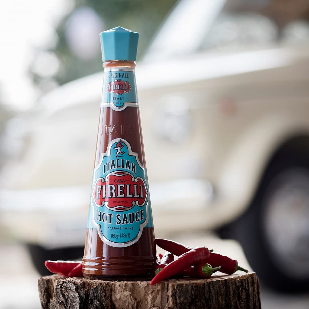 FIRELLI Italian Hot Sauce | 5oz Bottle (Pack of 6) | Perfect Kick for Pizza, Ramen, Eggs | Great Balanced Flavor, Gluten Free, Keto, All Natural, Made in Italy With Calabrian Chili Peppers