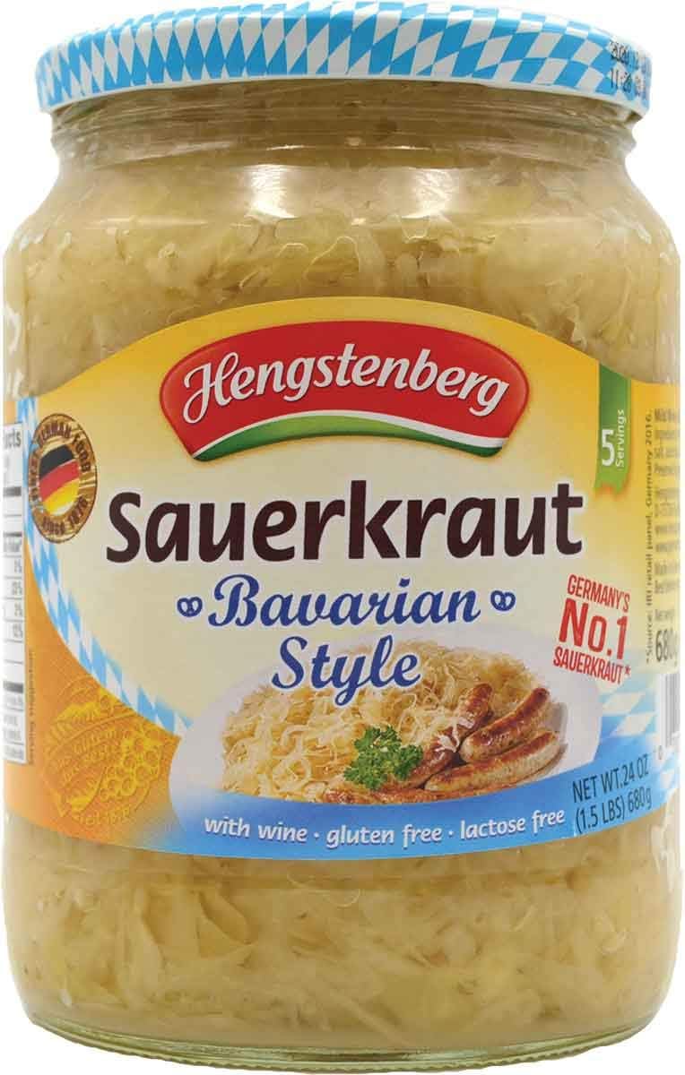 Hengstenberg Sauerkraut, Bavarian Style, 24 Ounce (Pack of 12)