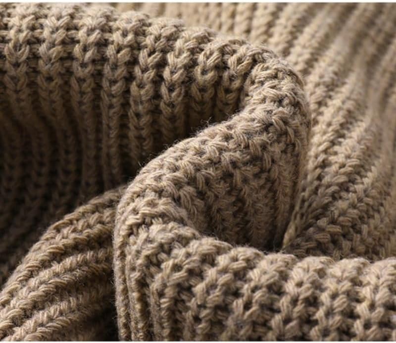 Men's Winter Lapel Collar Knitted Sweater Thickened Half Zipper Casual Sweater