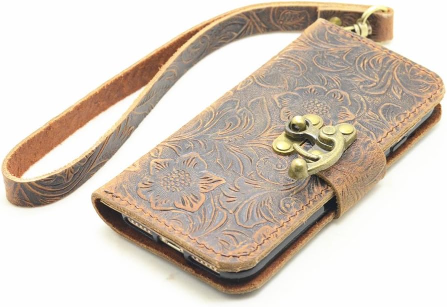 JJNUSA Handmade Retro Book Style Leather Wallet Case for Samsung Galaxy S10 5G 6.7 inch Flip Cover Gift Handmade Brown