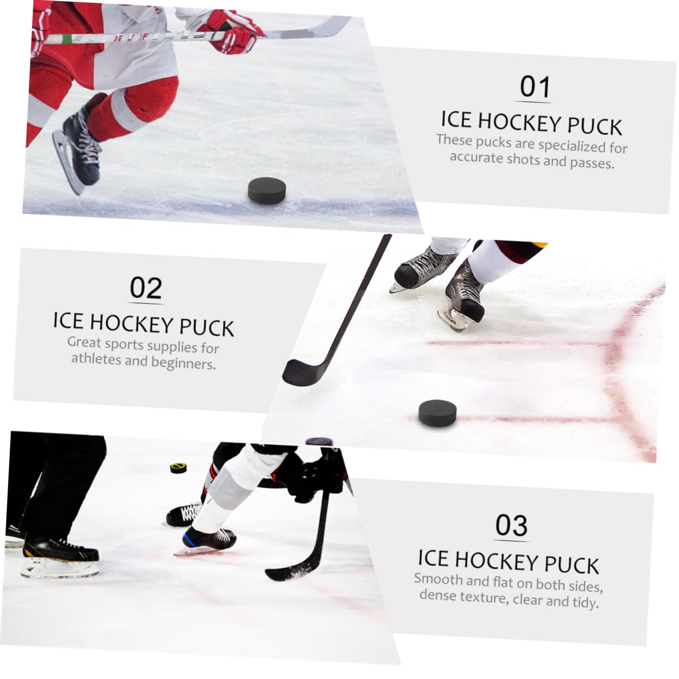 Toddmomy 9pièces Palets De Hockey sur Glace Épais pour Entraînement sur Glace Jeu De Hockey Inclus