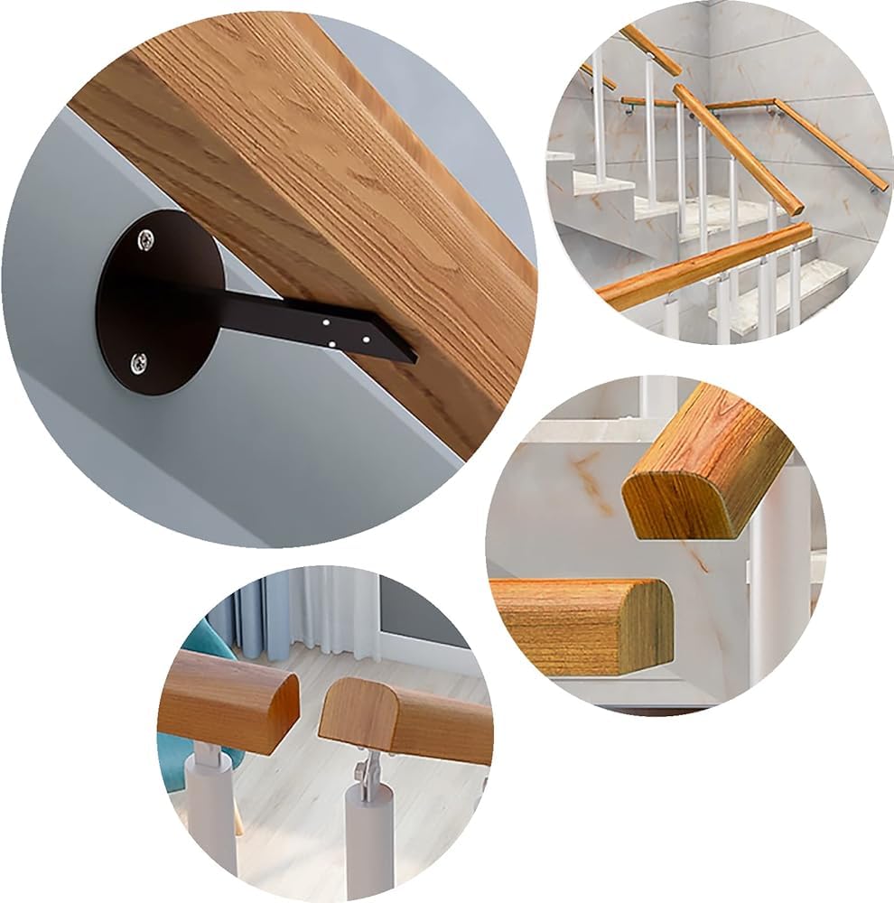 Guardrail di sicurezza antiscivolo in legno per interni ed esterni, per corridoi, loft, patii, asili, 3.28ft / 100 cm, soluzione di supporto per bambini e animali domestici