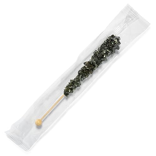 Miniatura 3 de Black Rock Candy - Palitos de azúcar con sabor a cereza negra, 12 caramelos envueltos individualmente para fiestas