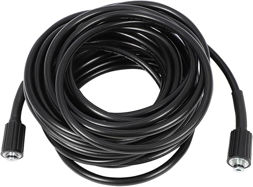 Vista 50 de OCPTY Manguera de lavado a presión de agua caliente 3/8" x 50ft 6000psi 2-Braid R2 Negro