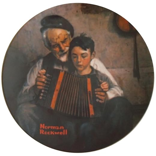 Knowles Collectible Plate #S109 Norman Rockwell The Music Maker Vintage 1984, Musician Picture Wall Art Gift