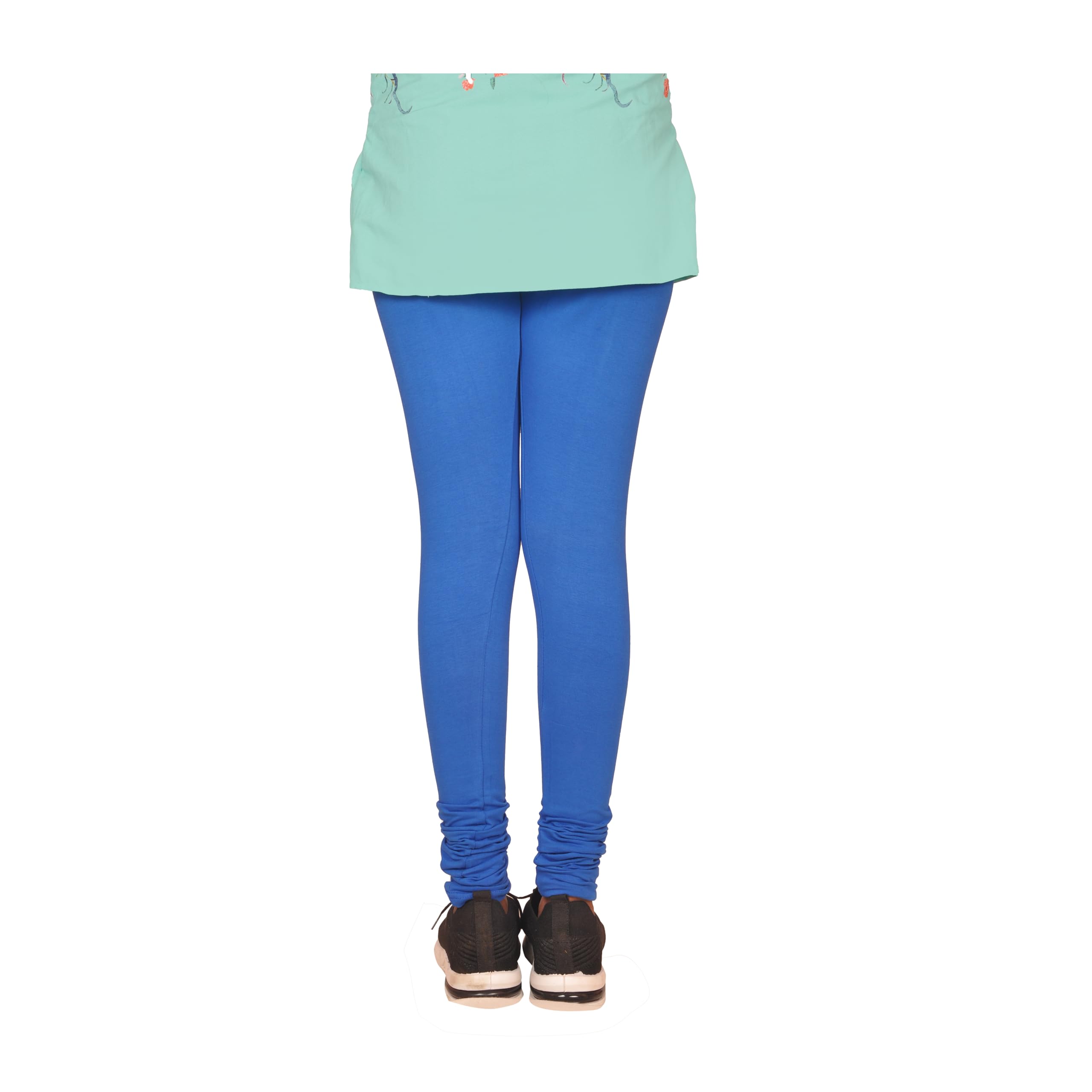 Royal Blue Cotton Leggings Women – Breathable Full Length Yoga Bottoms | Workout Cotton Leggings, Gym Wear Bottoms, Comfortable Pants Women, Stretch Cotton Pants-image-49