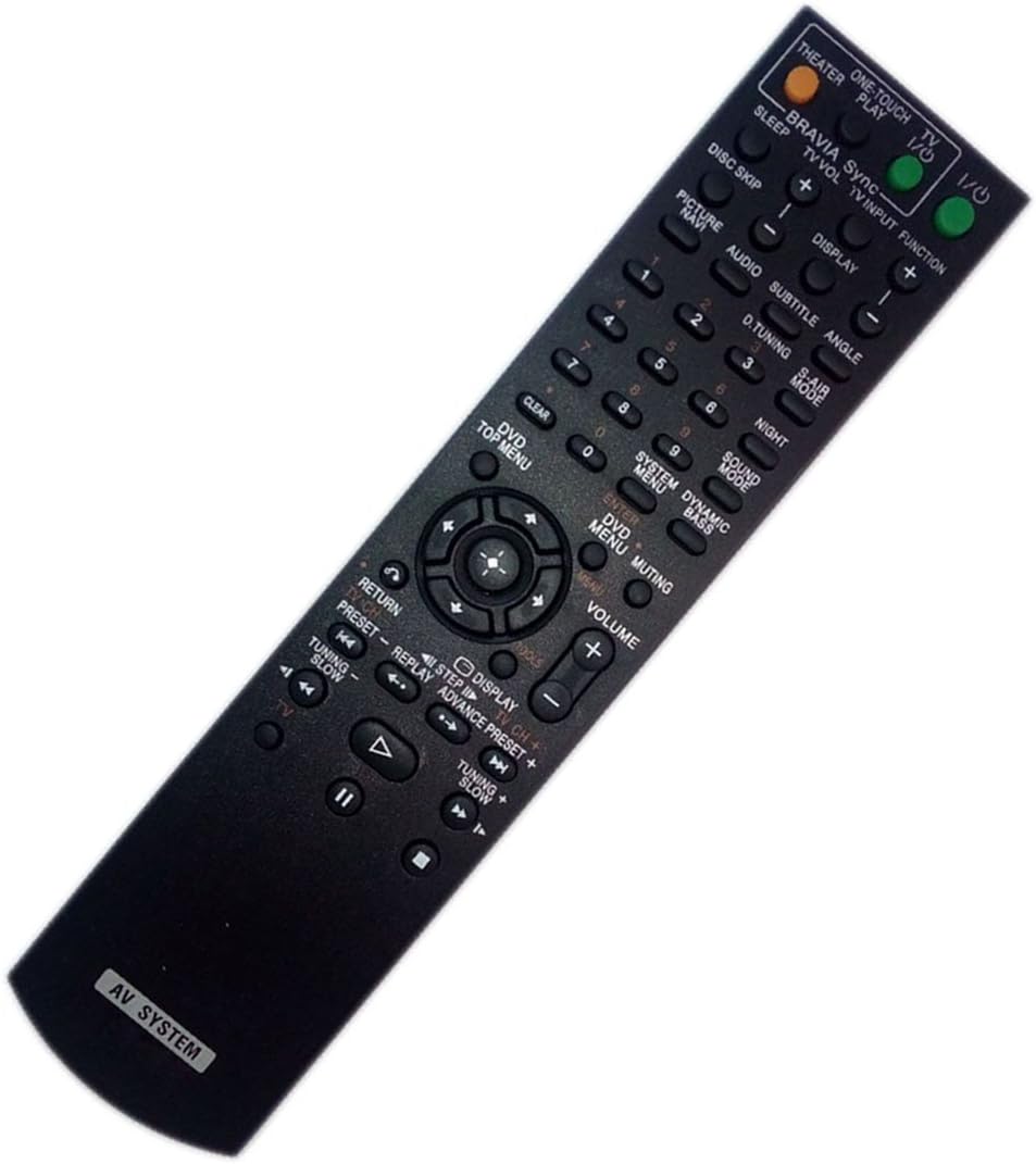 Replaced Remote Control for Sony DAV-HDX576WF HCDHDX585 DAVHDX279W 148057011 HCD-HDX277WC HCDHDX589W Home Theater Audio/Video Receiver AV System