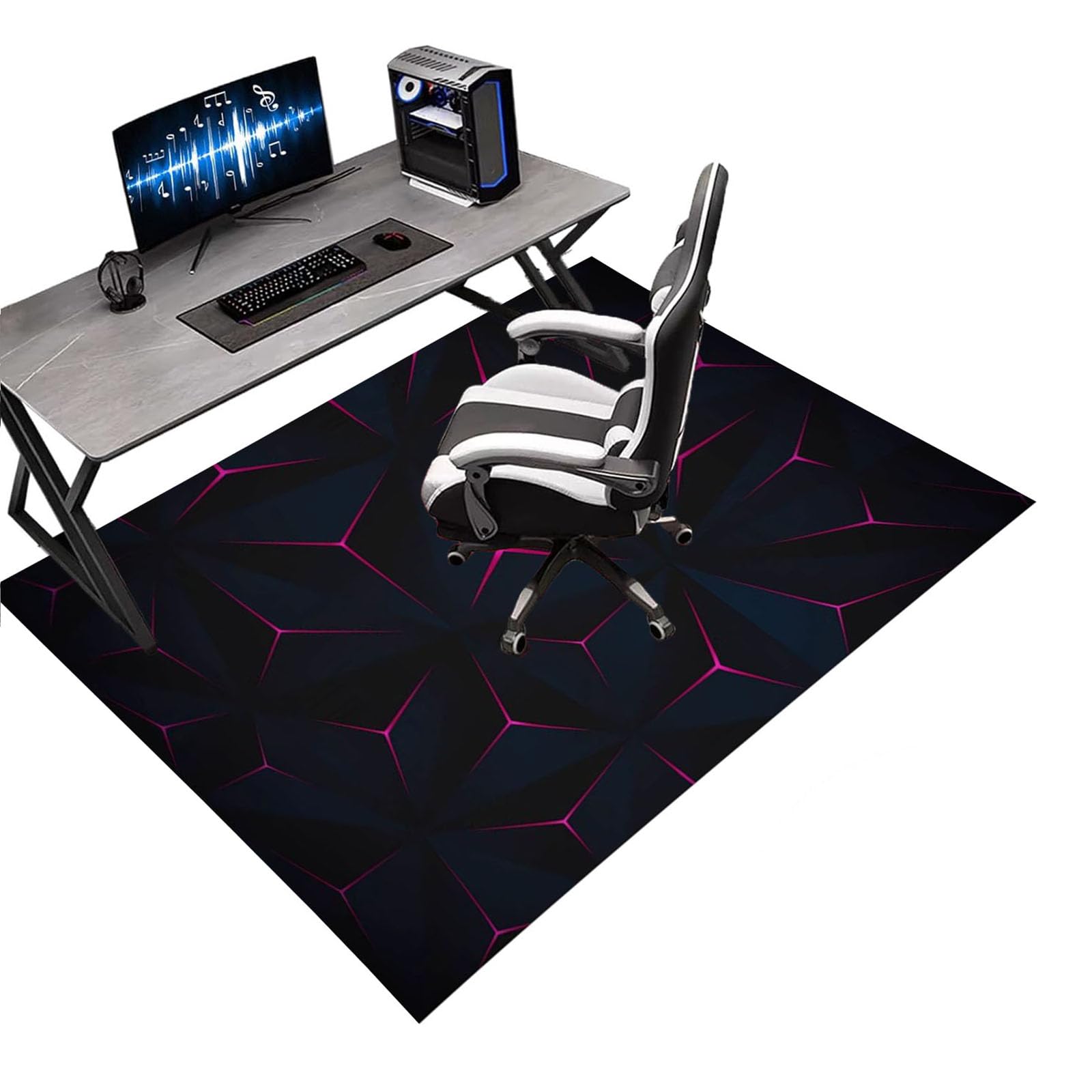 Office Chair Mat for Hardwood Floor Protector, Gaming Chair Mat Non-Slip Floor Mat for Rolling Chair Home,A6,200x300cm