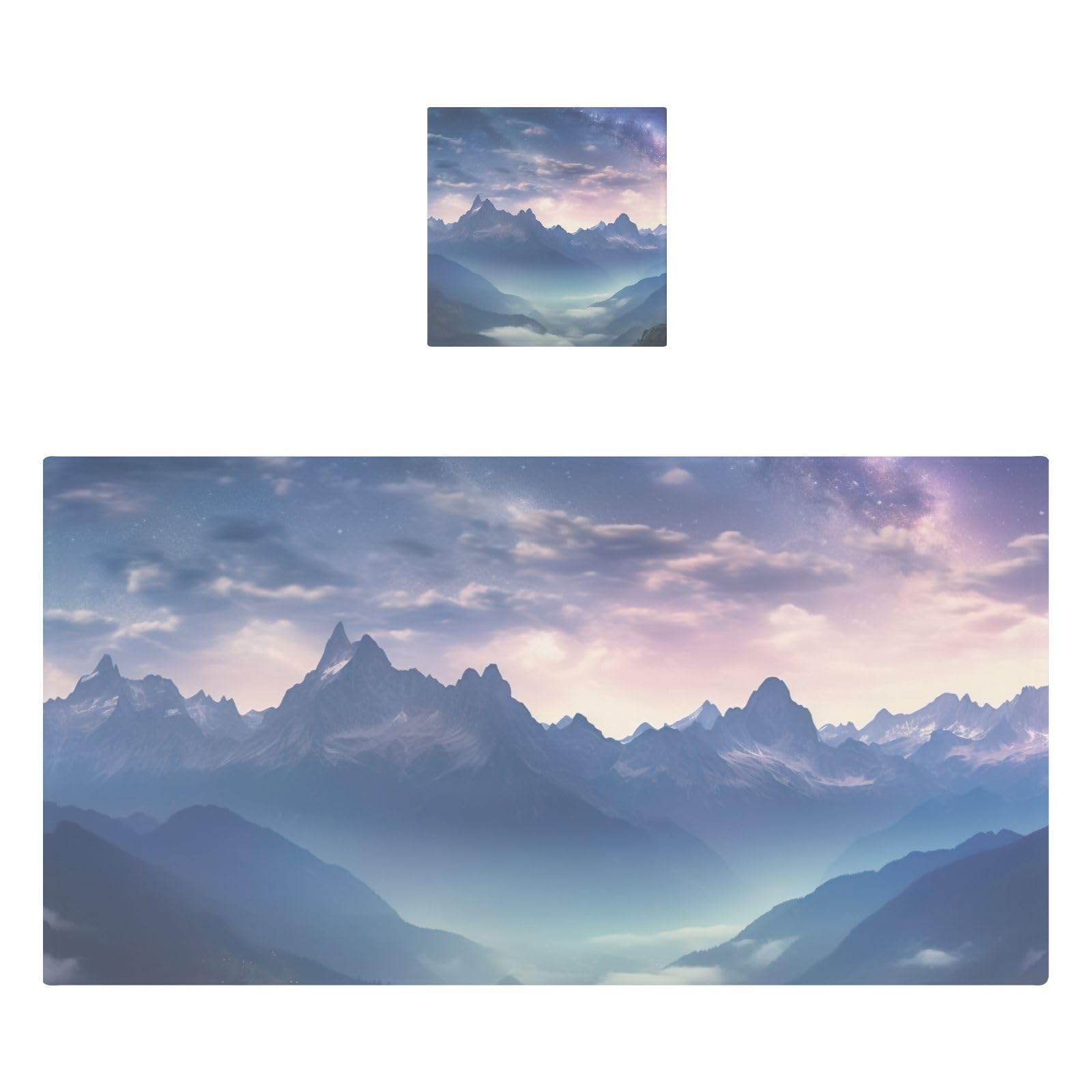 similar Space Art Motif Bath Towel Set - 1 Cotton Bath Towel 1 Washcloth for Comfort Softness, High Absorbency, Quick Dry Bathroom Essentials, Ideal for Home Hotel Spa