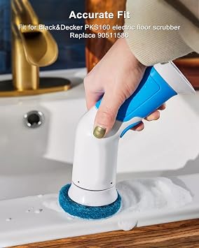 Power Scrubber Scrub Pad Fit for Black & Decker PKS160 Power Scrubber, 6Pcs
