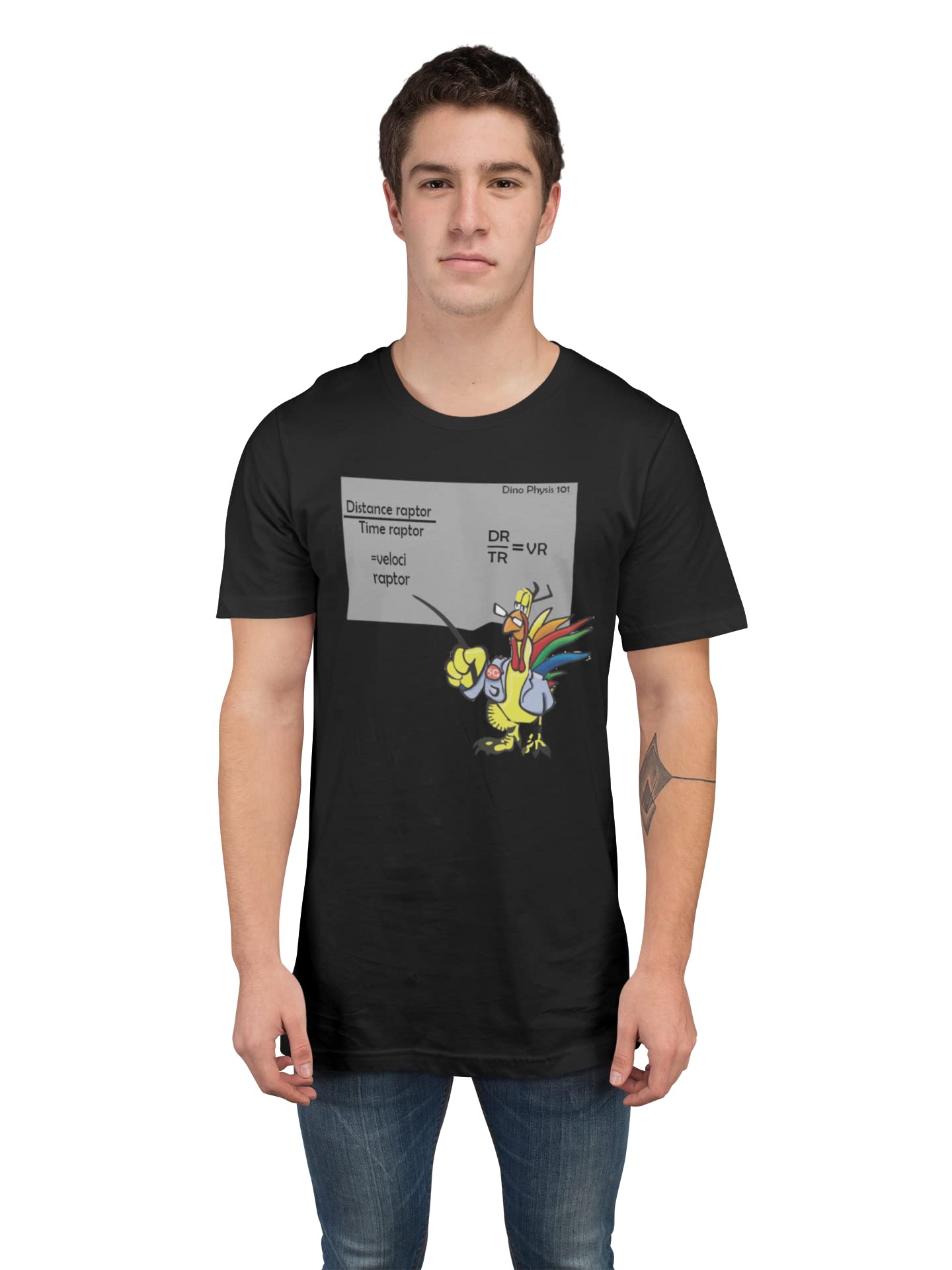 Classy Creation Hen - Clothes for Mathematics Lover Black Round Neck Cotton Half Sleeved T-Shirt with Printed Graphics