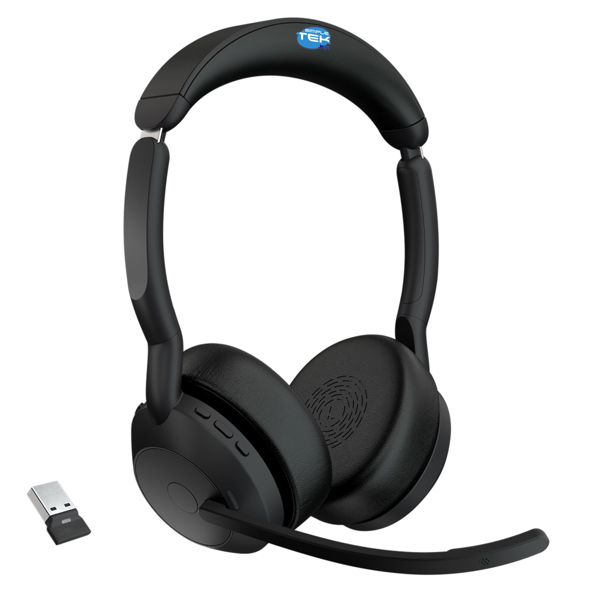 SIMPLETEK - Cuffie Wireless Stereo Professionali MS - Dongle USB-A - Bluetooth fino a 30m,