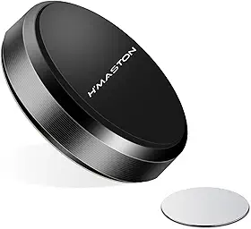H'MASTON Suporte Magnético Porta Celular Carro Imã Veicular Metal com Disco Metálico Adesivo 3M Fixação Forte