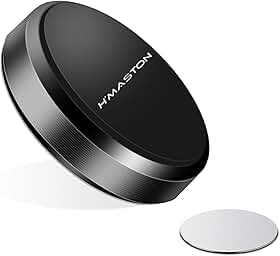 H'MASTON Suporte Magnético Porta Celular Carro Imã Veicular Metal com Disco Metálico Adesivo 3M Fixação Forte