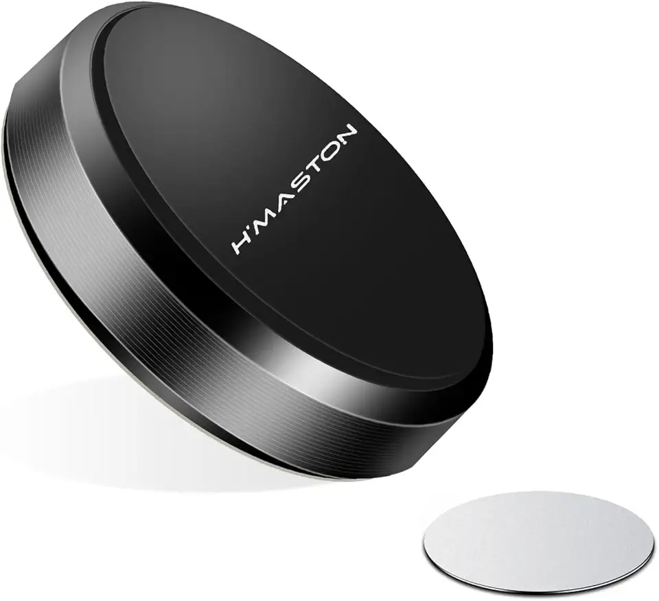 H'MASTON Suporte Magnético Porta Celular Carro Imã Veicular Metal com Disco Metálico Adesivo 3M Fixação Forte
