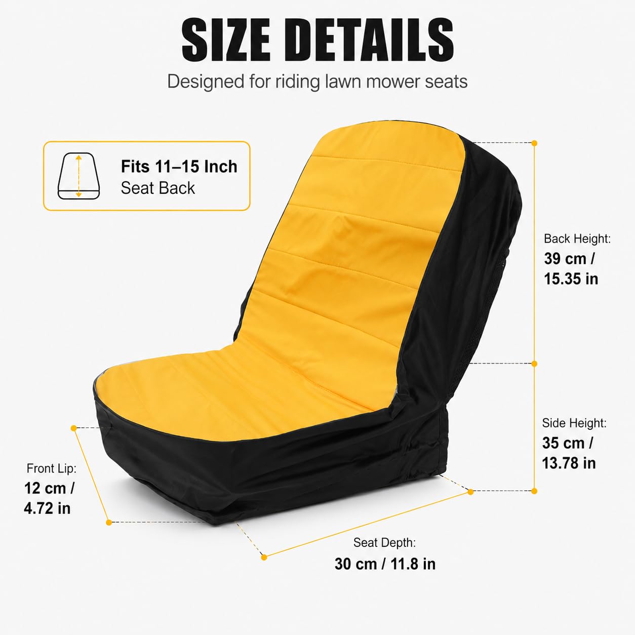 Protector Asiento Cortacésped 15 Pulgadas para Mountfield MTF 1538H