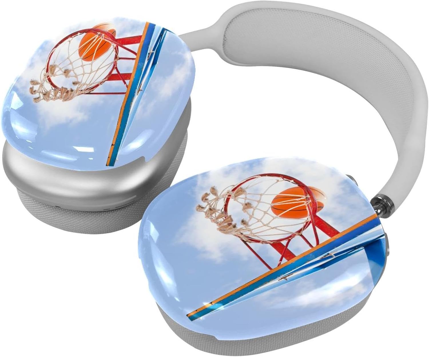 Case Cover for AirPods Max Headphones, 2 Pairs Anti-Scratch Ear Cups Cover for AirPod Max, Accessories Protective Cover – Basketball Stand