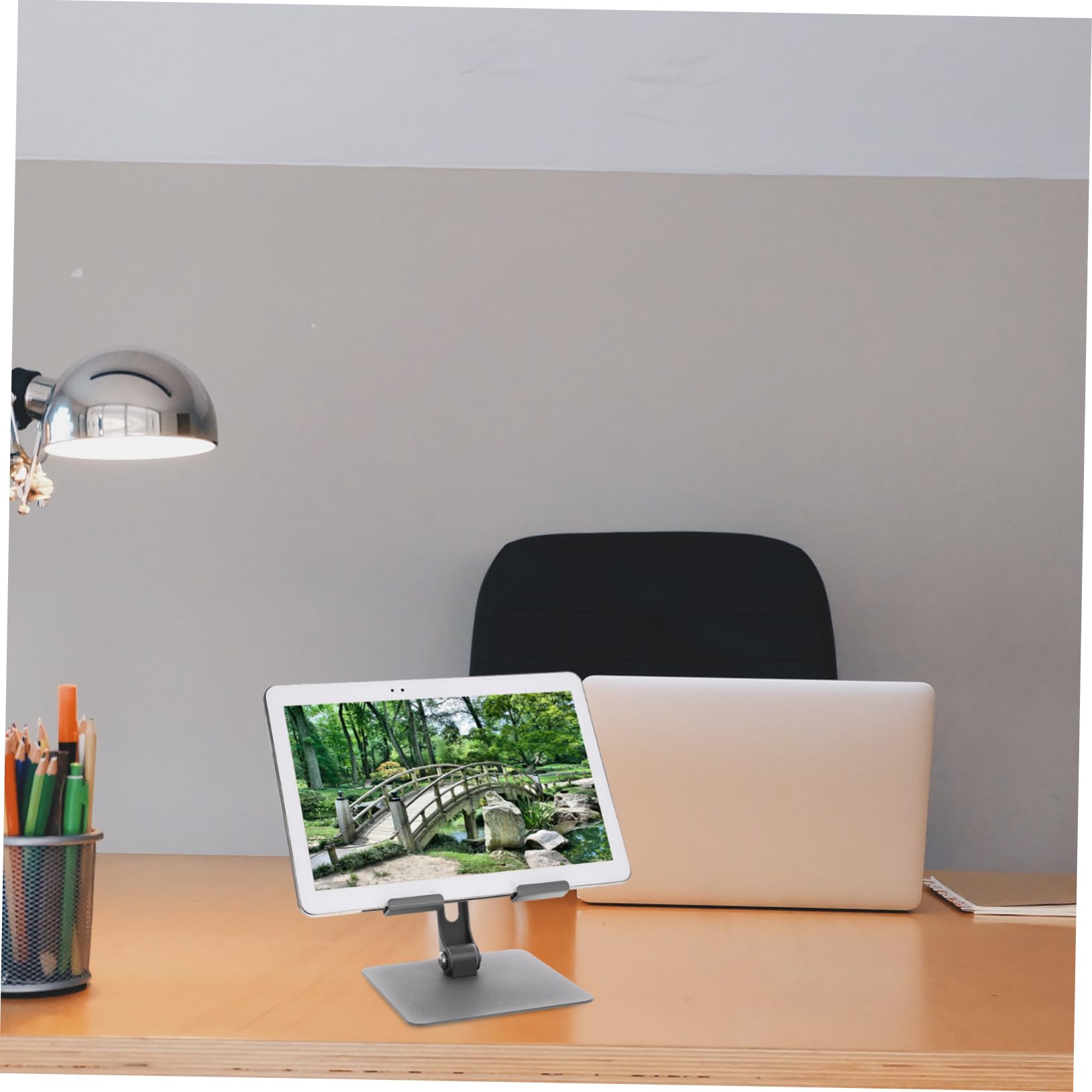 Tofficu Supporto per Tablet Supporto da Tavolo Organizer per Tablet Uso in Casa Ufficio e Viaggio